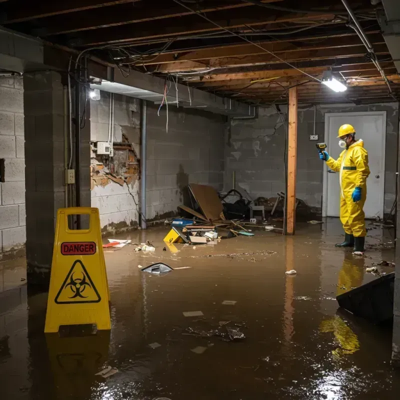 Flooded Basement Electrical Hazard in Jackson, SC Property